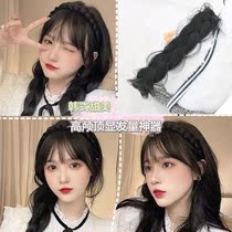 。 Fishbone braid wig hair braid braid braid twist braid with teeth non-slip net red headband headband hair ornament female high skull top display