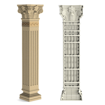 European square Roman mold Chinese cement pillar mold factory direct villa gate building template model