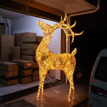 Christmas 3 m light wrought iron deer large shopping mall activity site layout props large with lantern moose beautiful Chen