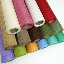  DIY handmade materials Kindergarten color simulation linen material Classroom corridor Huanchuang decorative linen fabric