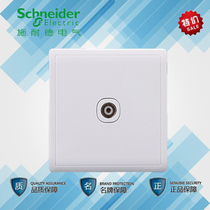 Schneider switch panel type 86 socket Fengshang Ya White in-line Fengshang white one-position TV socket