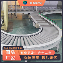 Roller conveyor line turning roller conveyor line stainless steel roller transport line power roller conveyor