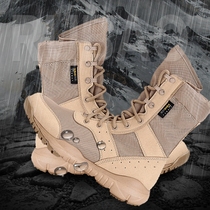 Desert boots Mens high-top combat boots Breathable boots Desert boots Tactical boots Shock absorption non-slip hiking shoes Outdoor hiking boots