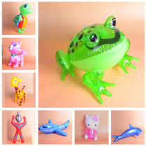 Hot sale pvc inflatable animal cheap little toy frog KT cat giraffe turtle elephant balloon childrens toy