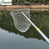 Stainless steel Vigorous Horse Scribe Net Rod Scribe Net Pockets Anti-Hanging Mesh Head Fishing Gear Telescopic Rod Folding Mesh Bailing Nets