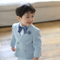 Childrens suit Male handsome boy birthday suit British three-piece suit Flower girl boy dress suit