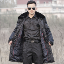 Black waterproof military cotton clothes mens labor guard against cold wear door Wei Great code security clothes on duty big clothes for winter outdoor thickening