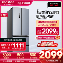 Rongsheng 319L French multi-door four-door double-door Small size small air-cooled frost-free frequency conversion class one household refrigerator