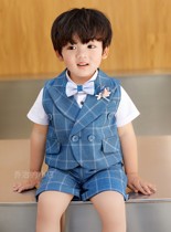 Childrens suit Three-piece suit for boys Dress suit Flower girl male treasure birthday suit for men small suit for spring and summer