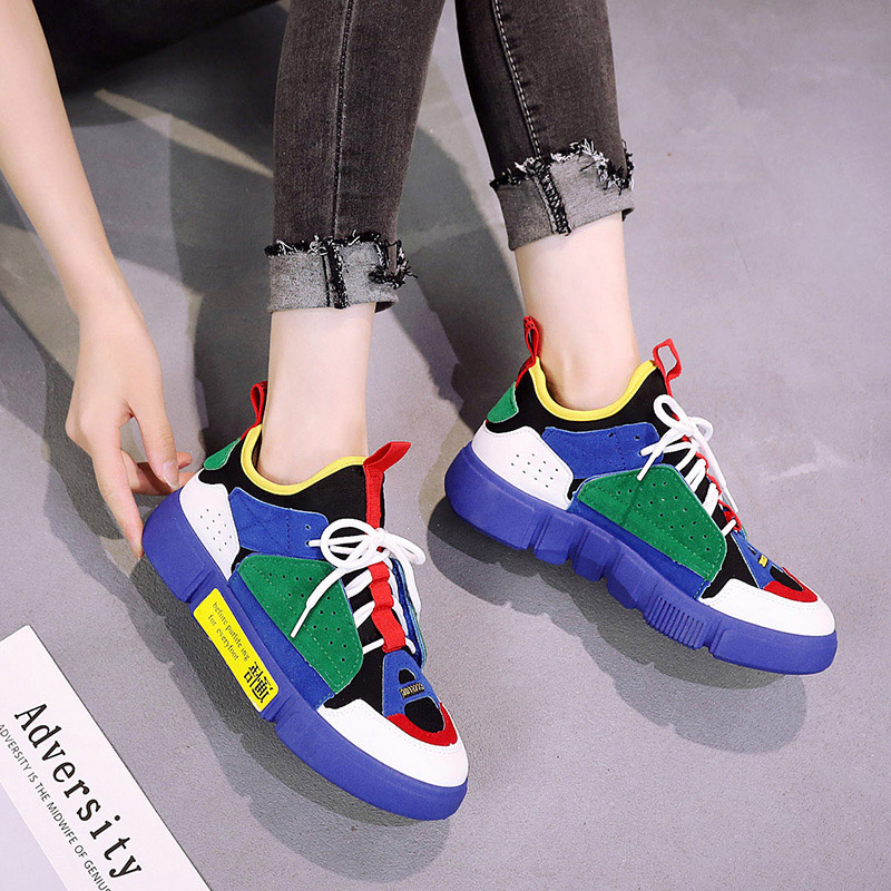 Female Shoes Autumn Student Sports Leisure White Shoes Korean Version Baitaxing Shoes Female Autumn Thick Bottom Increased White Shoes