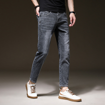 Autumn nine-point jeans men spring and autumn stretch slim fit 2021 New ankle-length pants summer thin mens pants