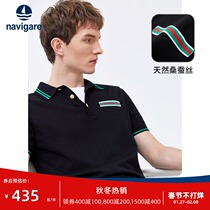Navigare Italian small sailboat polo shirt short sleeve men's 2022 summer new lapel casual pineapple shirt