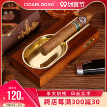 CIGARLOONG eggilt cigar ashtray gilded smoke slot piano baking paint mellow Cedar piano baking paint
