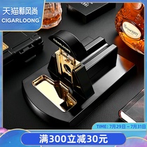 CIGARLOONG METAL STAINLESS STEEL CIGAR CUTTER CIGAR BENCHTOP SOLID WOOD CIGAR SCISSORS THICKENED CIGAR SCISSORS