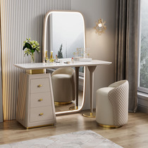 Light luxury modern minimal rock dresser small household dresser table contains one bedroom network red belt LED mirror