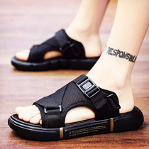 Word slippers male outwear 2022 New summer trendy net red non-slip beach shoe men Dual-use cool drag male