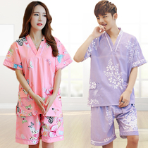 Sweat steaming clothes womens pure cotton couple suit high-end mens full cotton color large size sauna massage bath clothes Han steaming clothes