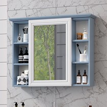 Bathroom mirror cabinet wall-mounted toilet mirror storage one with rack toilet toilet wash table mirror box