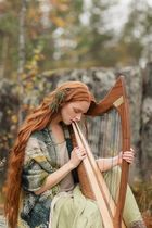 Zhuang Sheng Mengdi 22 string full solid wood fairy harp Celtic small harp Portable niche musical instrument