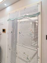 Light luxury vessel anti-mosquito door curtain white magnetic anti-mosquito yarn door room long magnetic strip