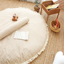 INS wind round lattice wool ball climbing mat cotton childrens room decoration mat baby baby Game Mat