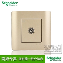 Schneider switch socket one single TV TV TV tap series indulge gold Type 86 wall panel