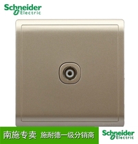 Schneider switch socket a single TV TV TV Fengshang series indulge gold Type 86 wall panel