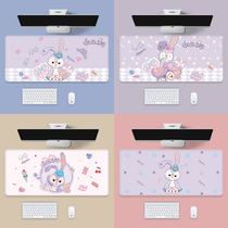 Star Dulu super large mouse pad anime girl cute rabbit student desk pad thickened ins Wind lock edge e-sports game keyboard pad bowl computer pad can be customized non-slip dirt-resistant mat male