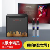 Xia Xin L6 wooden remote control with microphone K song car Bluetooth U disk speaker Computer TV coaxial audio subwoofer