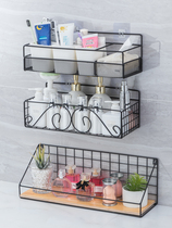 Toilet put toothbrush on the wall shelf ins Wind light luxury creative art put things hanging wall without nail wall