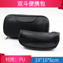 Double bucket bag Puskin pipe bag send small cigarette bag portable cigarette bag pipe accessories