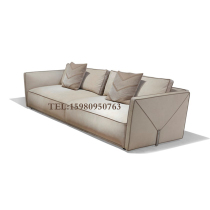 Post-modern leisure designer three-person sofa group cosmetic style room villa guest high-end cloth furniture