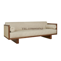 New Chinese fabric triple sofa combination modern light luxury villa sample room room small household furniture customization