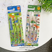 Spot Japanese Skater Skada Dinosaur Deciduous Teeth Guard 3 Toothbrushes for Young Children 0-5 Years Old