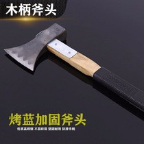 Plastic-clad wooden handle reinforced multi-functional chopping bone wood cutting wood axe carbon steel forging home multi-purpose Hammer axe