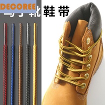 Martin boots round shoelace rope for men and women British thick cat Timberland timberland rhubarb boots black and white
