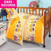 Kindergarten quilt three-piece single core childrens cotton bed Six-piece quilt cotton nap quilt 