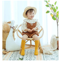 NIS wind children's photography props studio supplies baby photo ornaments lemon branch cane chair tassel carpet