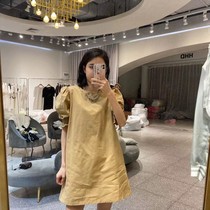 4 27 Subculvert selected bursting chain Leisure lantern sleeves pure cotton one-piece dress 827 Skirt Length 81 Chest Circumference 102