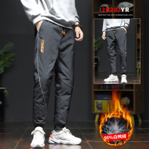 Down pants mens 2021 winter outdoor fashion sports warm pants padded pants white duck down casual pants
