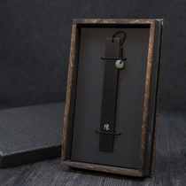 Handmade inlaid silver bookmarks Ebony National style custom lettering literary gifts safe buckle pendant boutique gift box