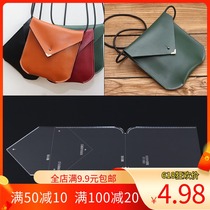 No craftsman diy handmade leather womens mobile phone bag small crossbody shoulder bag acrylic out of the template layout drawing