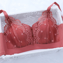Plus size gathers underwear women fat mm lace edge without steel ring full cup anti-sagging 200kg collection of sub-breast bra