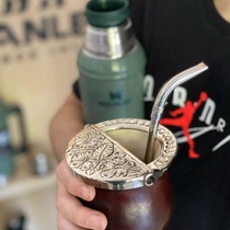 Argentina original imported Detang alpaca wind-resistant dust-proof tea special Cup hand-carved semicircular lid