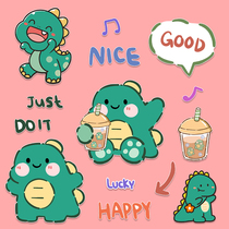 Cartoon cute little dinosaur suitcase Laptop sticker suitcase Skateboard guitar ipad sticker waterproof