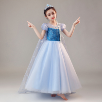 Childrens high-end Aisha dress girl birthday dress Frozen little girl Aisha Princess dress costume