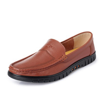 Spider King casual leather shoes Spring and Autumn New one pedal lazy man set foot Bean shoes mens leather soft bottom driving mens shoes