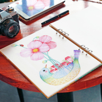 Blank sketchbook Picture book Art student marker pen special drawing book Loose-leaf detachable portable drawing book Sketchbook A4 color lead painting book Art book for children and students Watercolor book