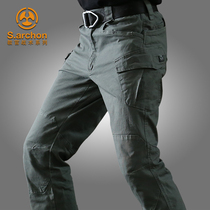 Spring Summer Thunder & Thunder Tactical Pants Men Sashimi Outdoor Work Pants Army Fans Pure Cotton Abrasion Resistant Waterproof Breathable Stretch Pants