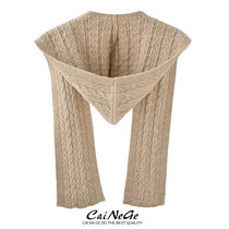 Spring and autumn hat scarf one-piece hooded knitted shawl womens outer shirt thickened autumn and winter style scarf